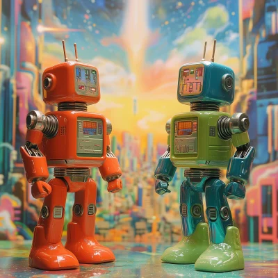 Colorful Toy Robots