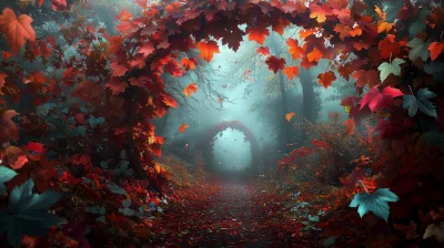 Autumnal Forest Path