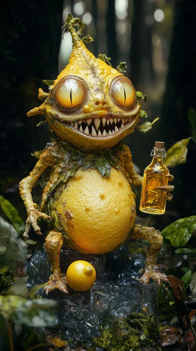 Forest Creature with Lemon