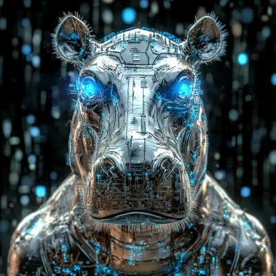 Cybernetic Hippopotamus Headshot