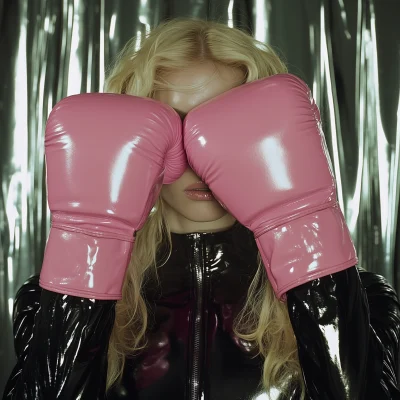 Blond Boxer in Shiny Room