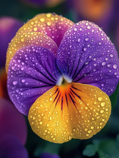 Purple and Yellow Pansy