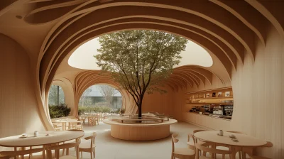 Kengo Kuma Inspired Coffee Shop