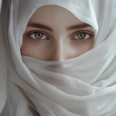 Muslim Girl in Burqa