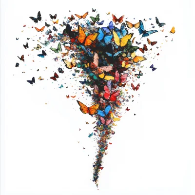 Colorful Butterflies Tornado