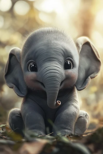 Smiling Baby Elephant