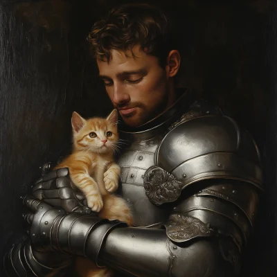 Knight with Kitten