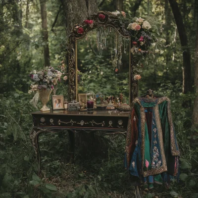 Antique Dressing Table in Forest