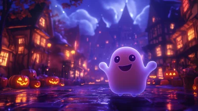 Dancing Ghost in Halloween Town