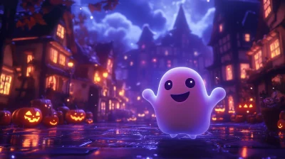 Dancing Ghost in Halloween Town