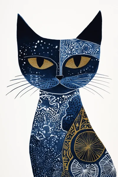 Wise Cat Illustration