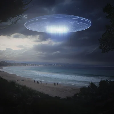 UFO Over Beach