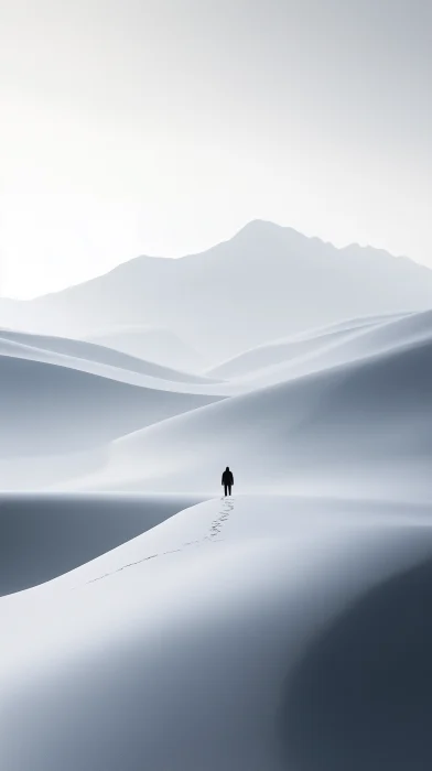 Lone Figure in the Snow