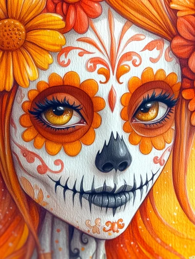 Colorful Sugar Skull