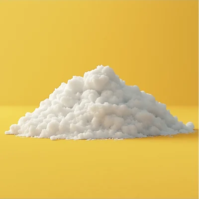 Snow Pile on Yellow Background