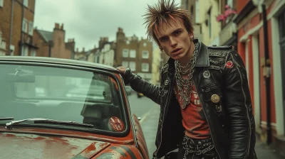 Punk Rocker and Mini Cooper