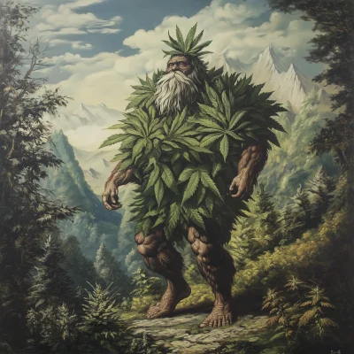 Giant in Marijuana Forest