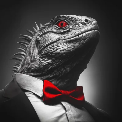 Iguana in Bow Tie