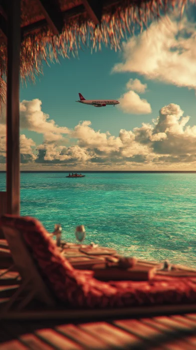 Maldives Resort Cinematic View