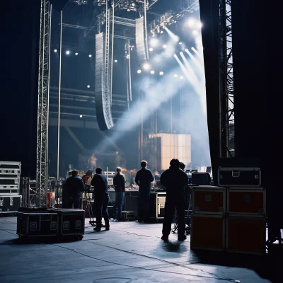 Backstage Concert Setup