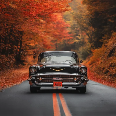 Classic Car in Autumn