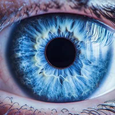 Close-up of Blue Eye Pupil