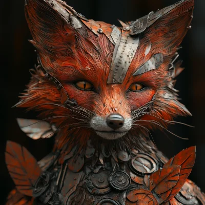 Red Fox with Metal Ears