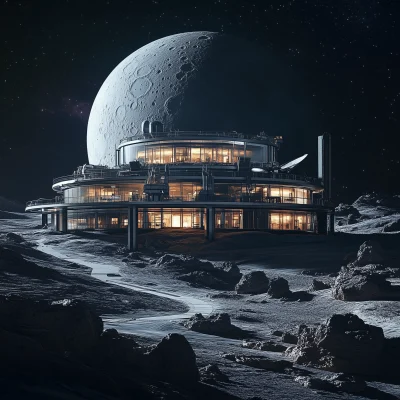 Moon Base Wallpaper