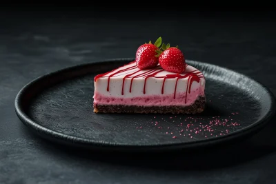 White Chocolate Strawberry Cheesecake