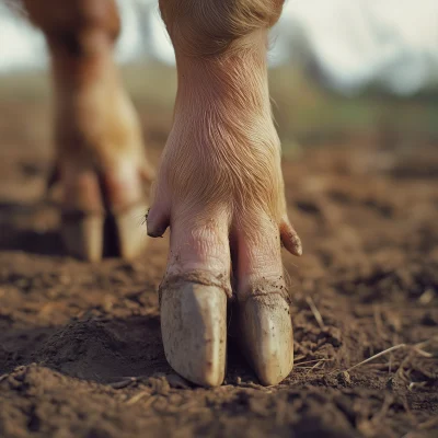 Close Up of Pig Hooves