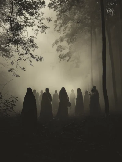 Witch Gathering in the Woods