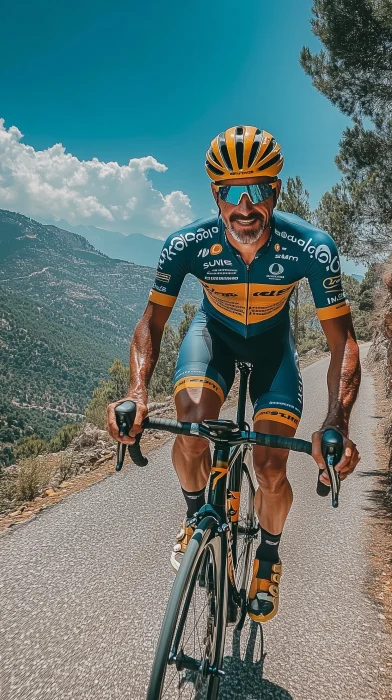 Cyclist on Mont Ventoux