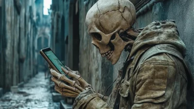 Skull and Phone