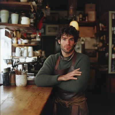 Man in Coffee Shop