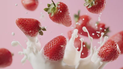 Strawberries in Milk