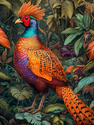 Golden Pheasant Illustration