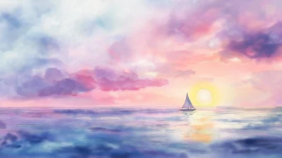 Dreamy Ocean Sunset