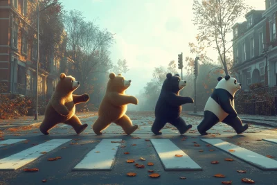 Bears on Abbey Road