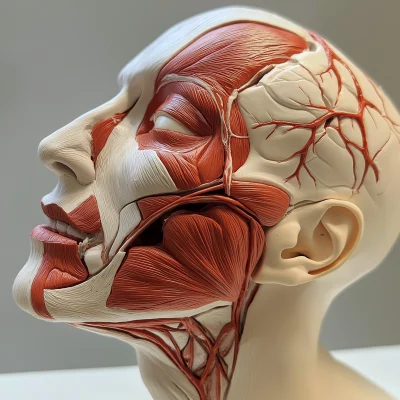 Anatomical Male Face Side View