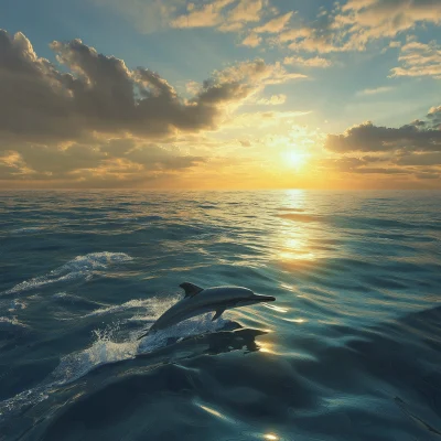 Dolphins at Sunrise