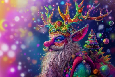 Psychedelic Christmas Elve