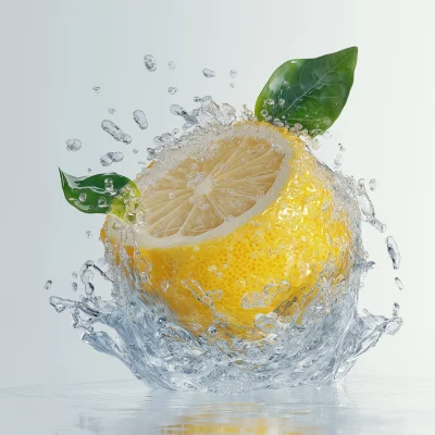 Crystallized Lemon in Ice