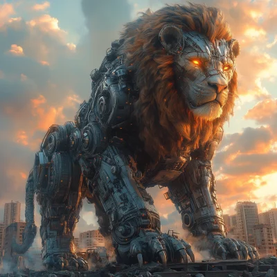 Futuristic Bionic Lion