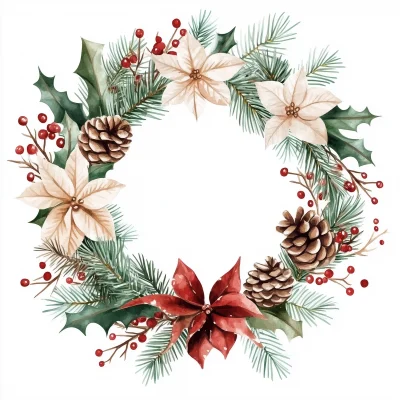 Christmas Flowers Clipart