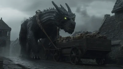 Dragon Pulling Wagon