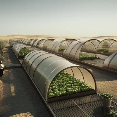 Futuristic Desert Farm in Qatar