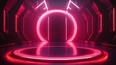 Cyberpunk Circular Stage