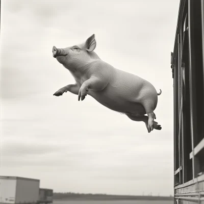 Pig in Mid-Air