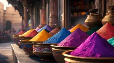 Vibrant Rangoli Stall