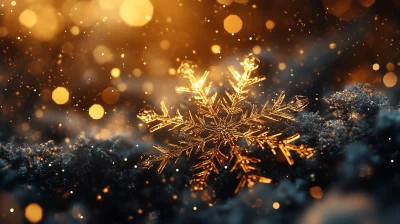 Black and Gold Winter Background